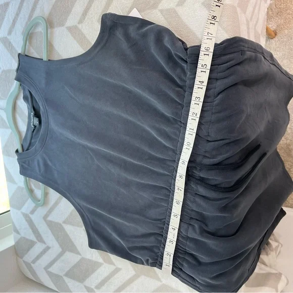 Athleta NWT Seasoft Midi Elastic Waist Sports Dress size Large Soft Black Black - Picture 9 of 11